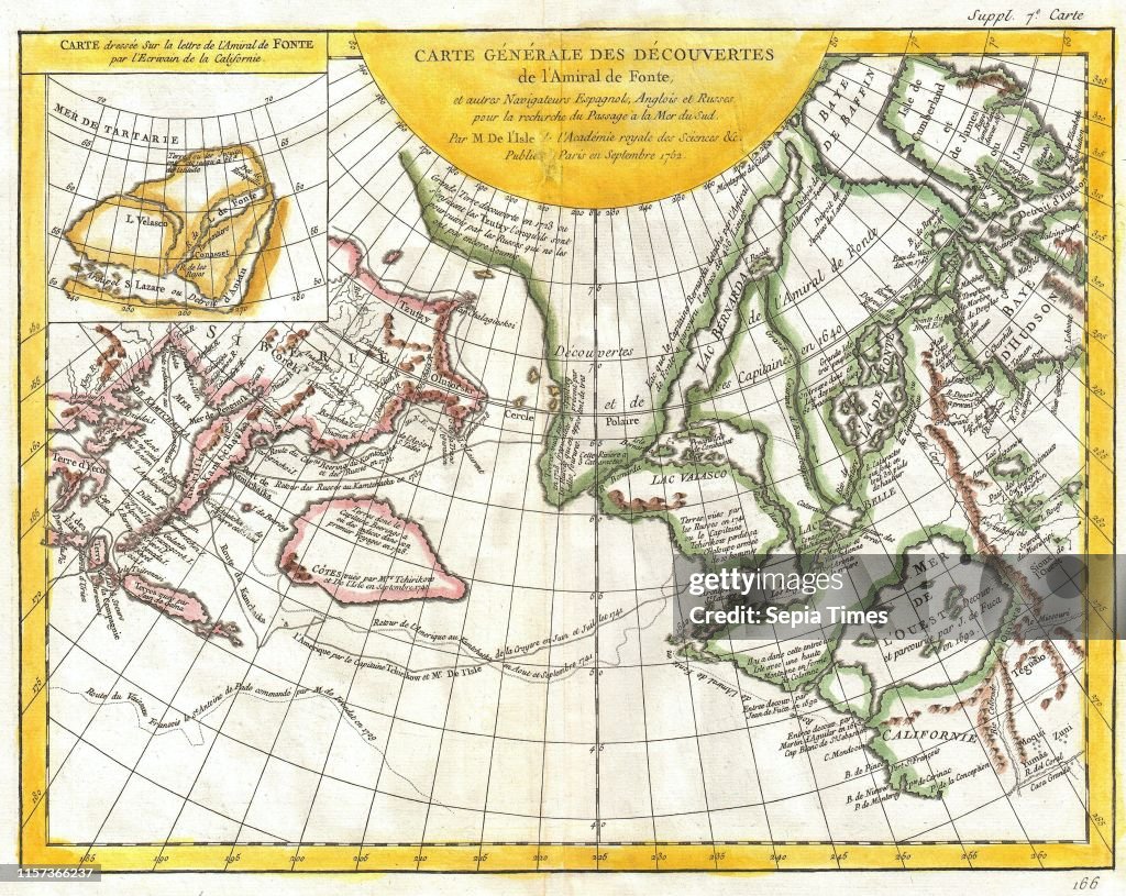 Vaugondy and Diderot Map of the Pacific Northwest and the Northwest Passage