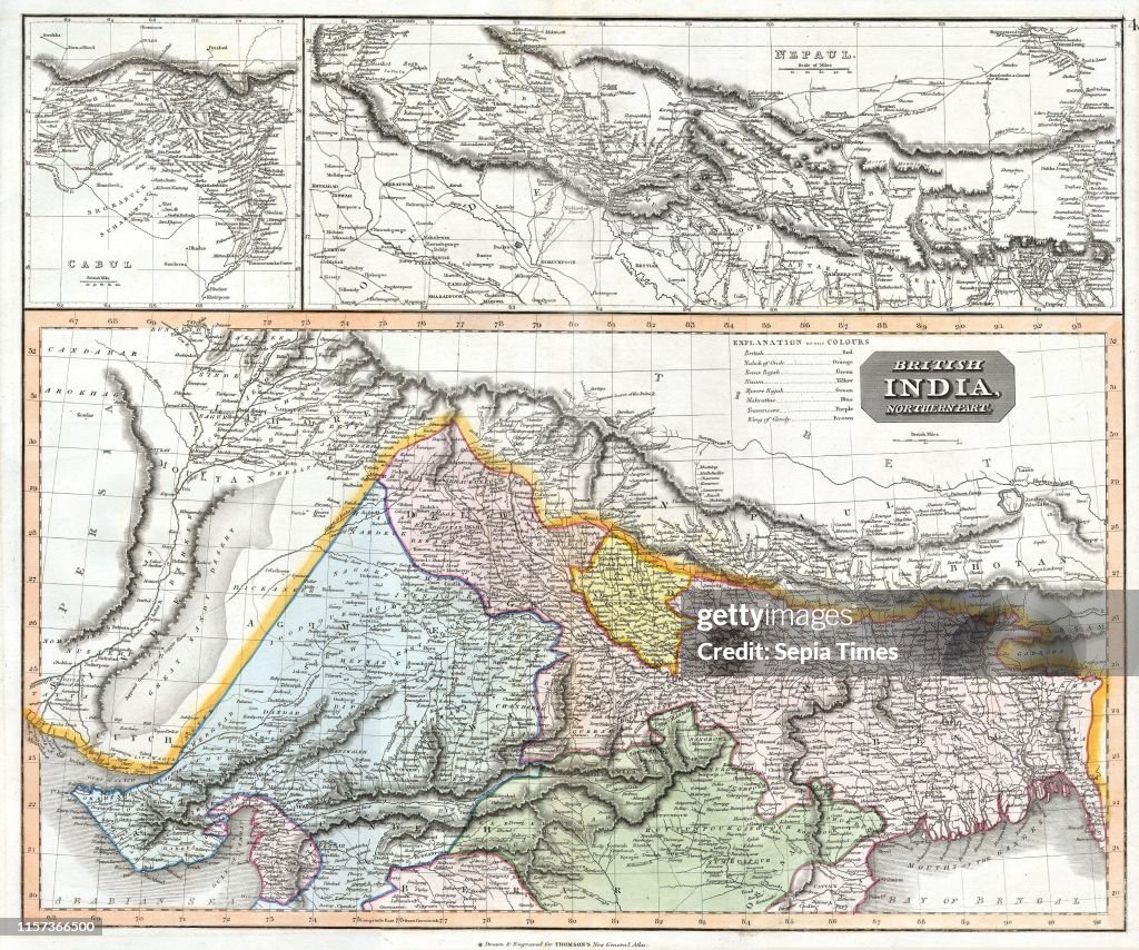 Thomson Map of Northern India and Nepal