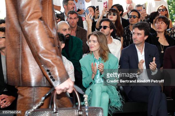 Natalia Vodianova and General manager of Berluti Antoine Arnault attend the Berluti Menswear Spring Summer 2020 show as part of Paris Fashion Week on...