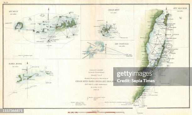 Key Bsank Map 87 Key West Map Stock Photos, High-Res Pictures, and Images - Getty Images