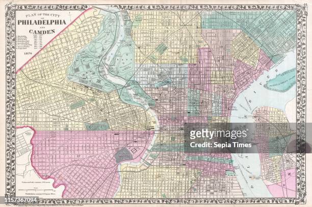 Mitchell Map of Philadelphia, Pennsylvania