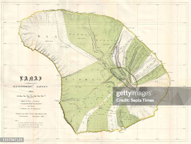 Government Land Office Map of Lanai, Hawaii