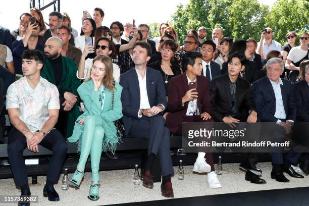 Joe Jonas, Natalia Vodianova, General manager of Berluti Antoine Arnault, Eddie Peng, Lee Min Ho and Chief Executive Officer of LVMH Fashion Group...
