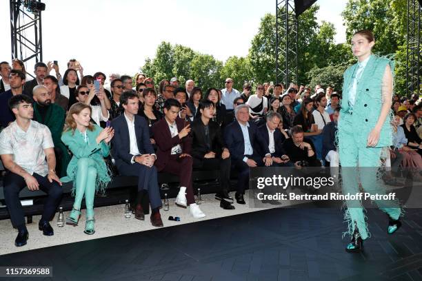 Joe Jonas, Natalia Vodianova, General manager of Berluti Antoine Arnault, Eddie Peng, Lee Min Ho and Chief Executive Officer of LVMH Fashion Group...