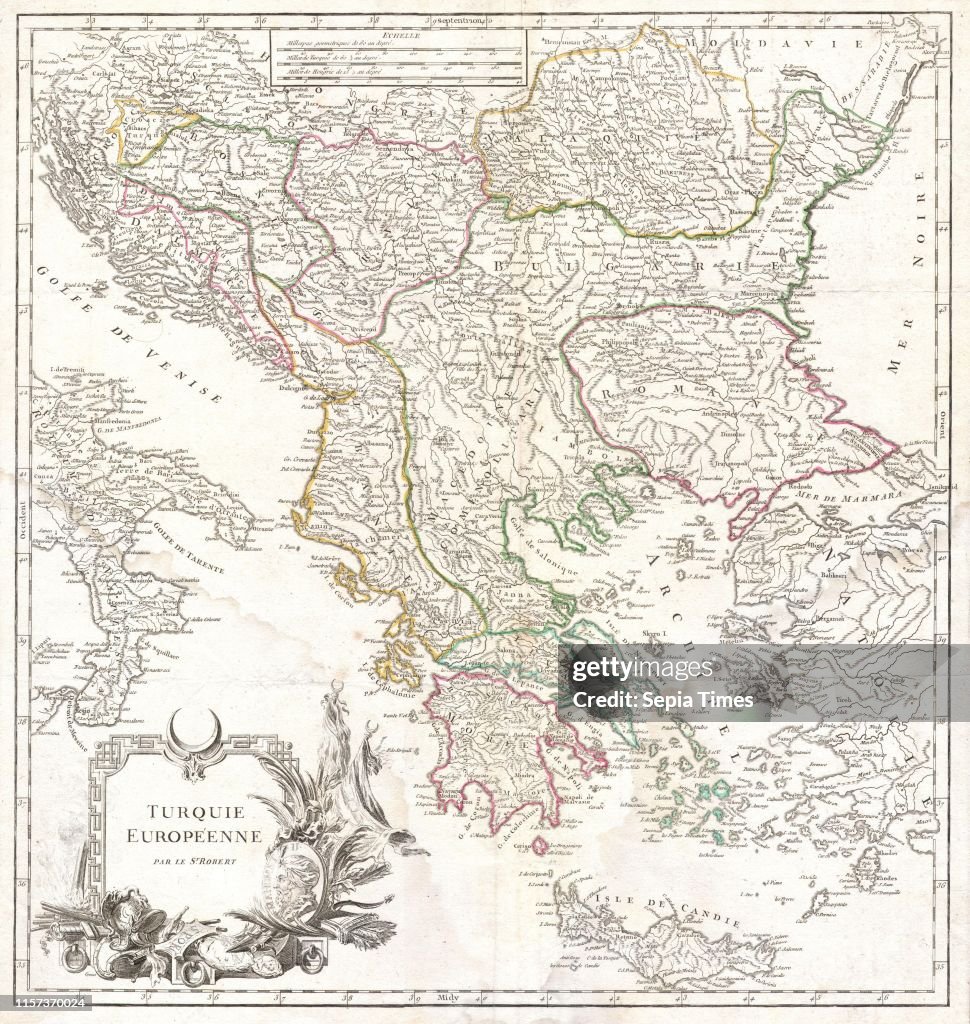 Vaugondy Map of Greece