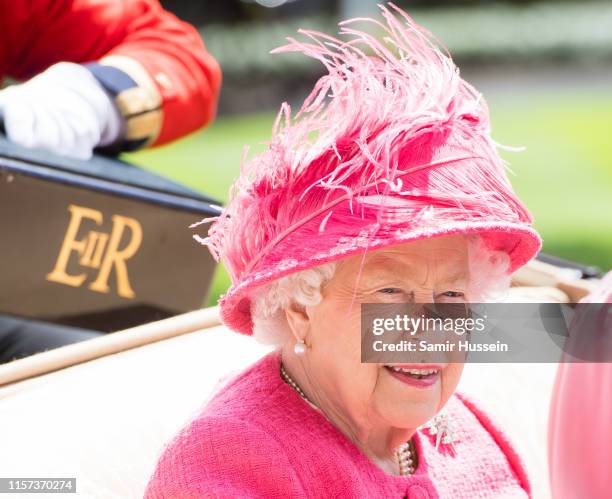 Queen Elizabeth II attends day four of Royal Ascot at Ascot Racecourse on June 21, 2019 in Ascot, England.