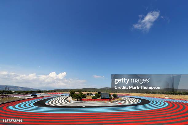 Lewis Hamilton of Great Britain driving the Mercedes AMG Petronas F1 Team Mercedes W10 on track during practice for the F1 Grand Prix of France at...