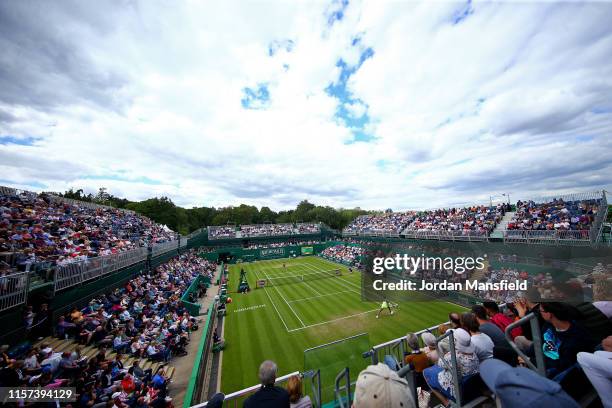 General view of play during the quarter-final match between Venus Williams of the USA and Ashleigh Barty of Australia during day five of the Nature...