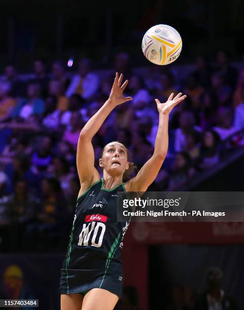 Northern Ireland's Lisa McCaffrey in action during the Netball World Cup match at the M&S Bank Arena, Liverpool.
