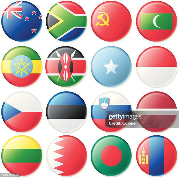ilustraciones, imágenes clip art, dibujos animados e iconos de stock de suave botones de bandera de satén - bahrain