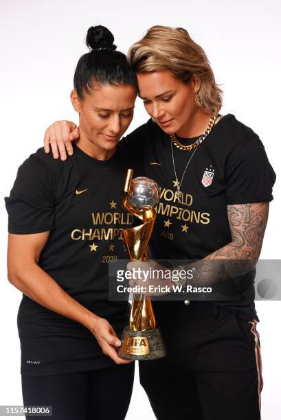 Women's national soccer players Ashlyn Harris and Ali Krieger are photographed for Sports Illustrated on July 10, 2019 in New York City. CREDIT MUST...