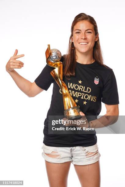 Women's national soccer player Kelley O'Hara is photographed for Sports Illustrated on July 10, 2019 in New York City. CREDIT MUST READ: Erick W....