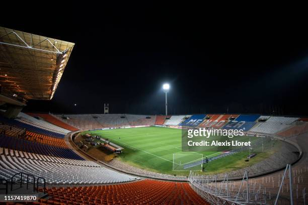General view of Malvinas Argentinas Stadium before a round of sixteen first leg match between Godoy Cruz and Palmeiras as part of Copa CONMEBOL...