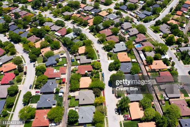 new american houses from above - texas house stock pictures, royalty-free photos & images