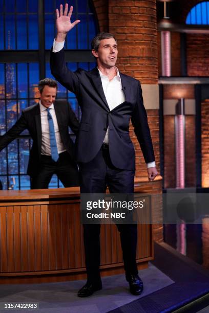 Episode 861 -- Pictured: 2020 Democratic Presidential candidate Beto O'Rourke arrives on July 23, 2019 --