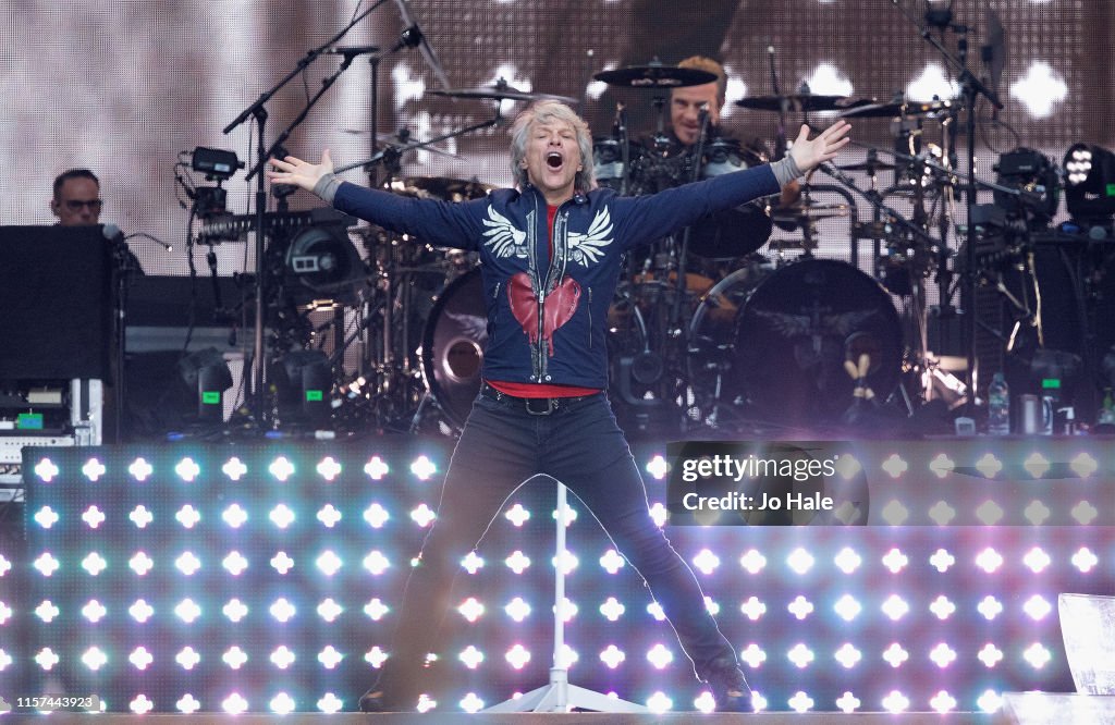 Bon Jovi Perform At Wembley Stadium, London