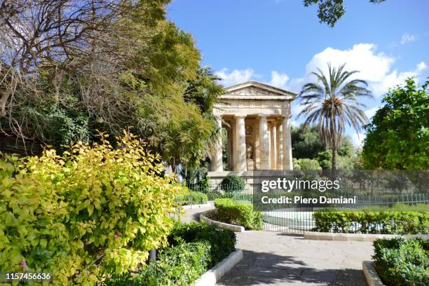 upper barrakka gardens - valletta stock pictures, royalty-free photos & images