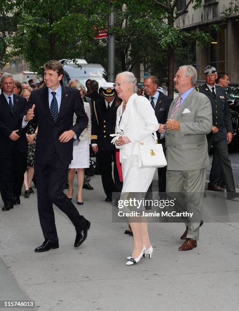 Jarl Frijs-Madsen,Ambassador Consul General of Denmark,Queen Margrethe of Denmark and Prince Consort Henrik of Denmark attend the Reinventing Danish...