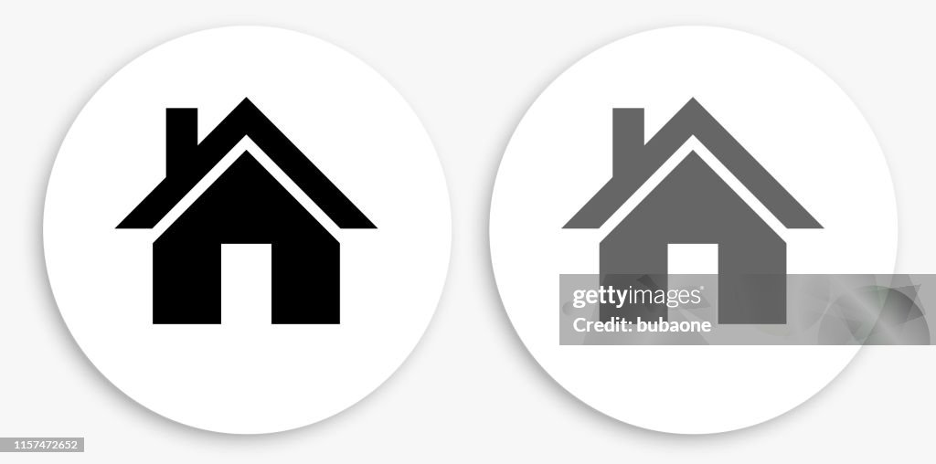Icona rotonda in bianco e nero della Casa