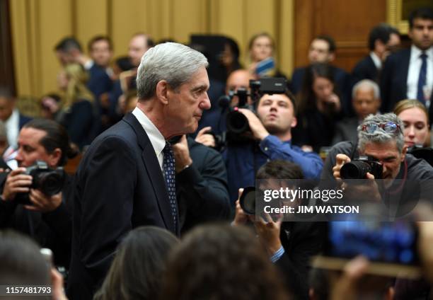 Former Special Prosecutor Robert Mueller arrives to testify before Congress on July 24 in Washington, DC. - Mueller is expected to testify about his...