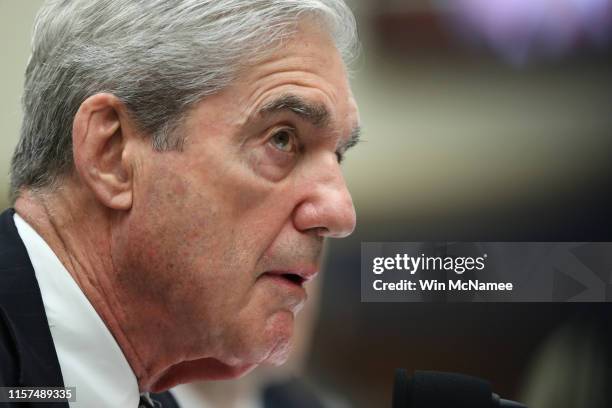 Former Special Counsel Robert Mueller testifies before the House Judiciary Committee about his report on Russian interference in the 2016...