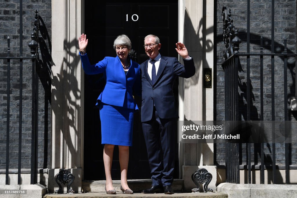 British Prime Minister Theresa May Makes A Final Statement In Downing Street