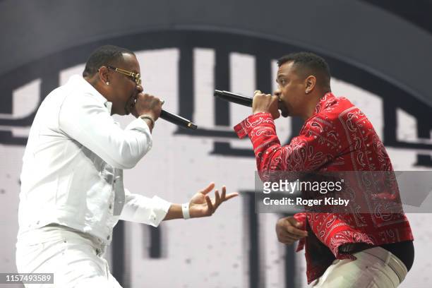 Joe Moses and RJ perform onstage at the 2019 BET Experience STAPLES Center Concert Sponsored By Coca-Cola at Staples Center on June 21, 2019 in Los...