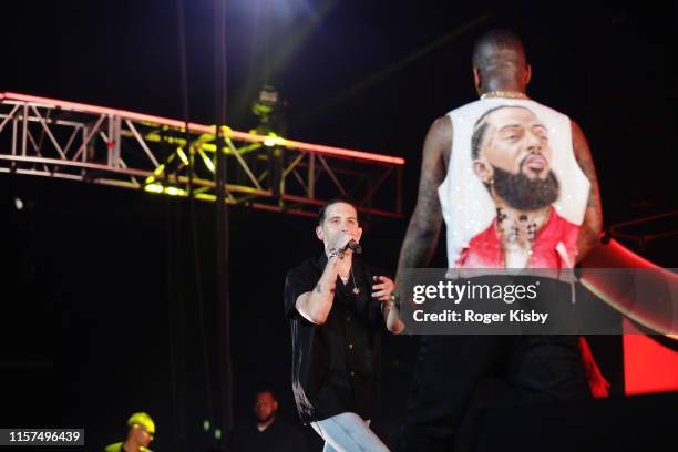 Eazy and YG perform onstage at the 2019 BET Experience STAPLES Center Concert Sponsored By Coca-Cola at Staples Center on June 21, 2019 in Los...