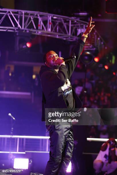 Meek Mill performs onstage at the 2019 BET Experience STAPLES Center Concert Sponsored By Coca-Cola at Staples Center on June 21, 2019 in Los...