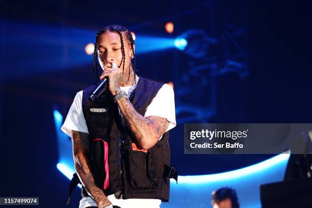 Tyga performs onstage at the 2019 BET Experience STAPLES Center Concert Sponsored By Coca-Cola at Staples Center on June 21, 2019 in Los Angeles,...