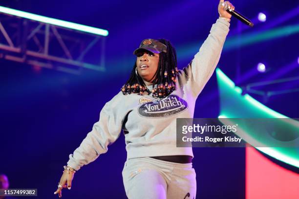 Kamaiyah performs onstage at the 2019 BET Experience STAPLES Center Concert Sponsored By Coca-Cola at Staples Center on June 21, 2019 in Los Angeles,...