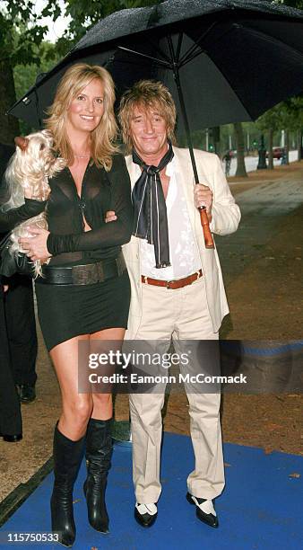 Penny Lancaster and Rod Stewart during 2007 PDSA Pet Pawtraits Calendar Launch at The Mall Galleries in London, Great Britain.