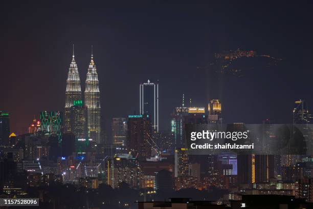 good night kuala lumpur - malaysia architecture stock pictures, royalty-free photos & images
