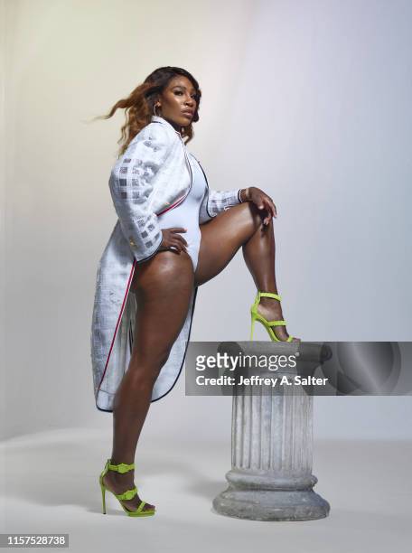 Tennis player Serena Williams is photographed for Sports Illustrated on June 24, 2019 in London, England. COVER IMAGE. CREDIT MUST READ: Jeffrey A....