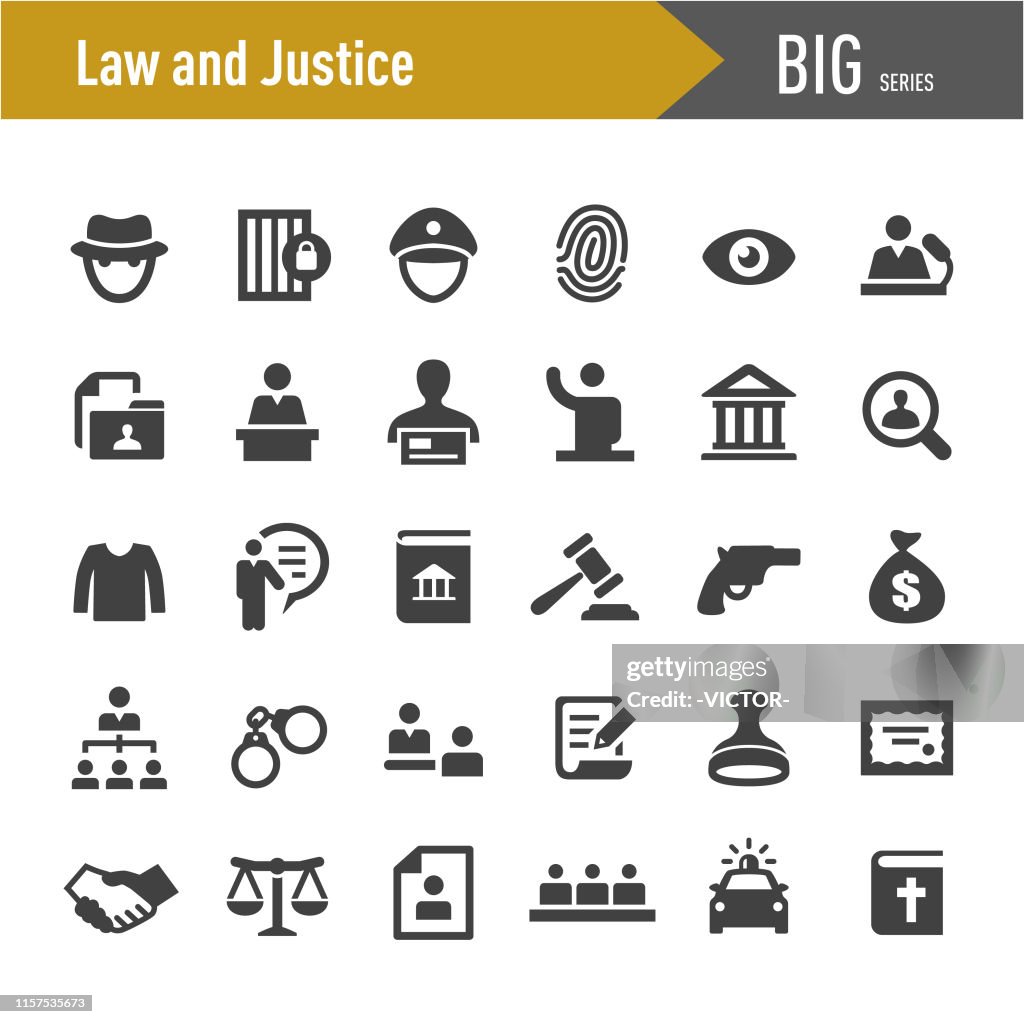 Law and Justice Icons - Big Series