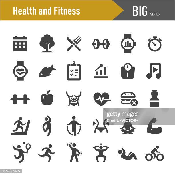 gesundheit und fitness icons set - big series - aquagym stock-grafiken, -clipart, -cartoons und -symbole