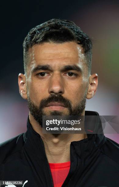 Of Egypt during the 2019 Africa Cup of Nations Group A match between Egypt and Zimbabwe at Cairo International Stadium on June 21, 2019 in Cairo,...