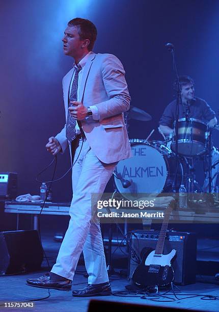 Hamilton Leithauser of The Walkmen performs on stage during Bonnaroo 2011 at That Tent on June 9, 2011 in Manchester, Tennessee.