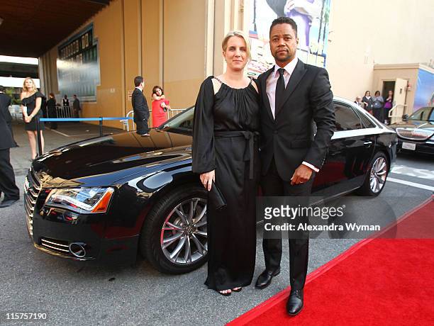 Cuba Gooding Jr and wife Sara Kapfer at The Audi Arrivals held at The 39th AFI Life Achievement Award Honoring Morgan Freeman at Sony Pictures...