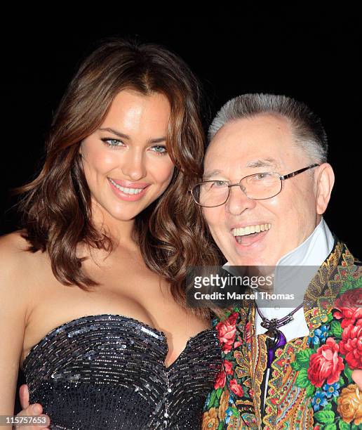 Model Irina Shayk and designer Slava Zaitsev attend the 9th annual Russian Heritage Festival at The Metropolitan Museum of Art on June 9, 2011 in New...