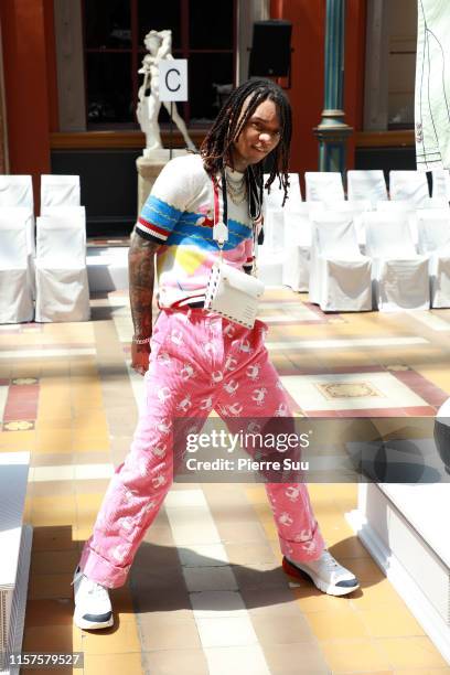 Swae Lee attends the Thom Browne Menswear Spring Summer 2020 show as part of Paris Fashion Week on June 22, 2019 in Paris, France.