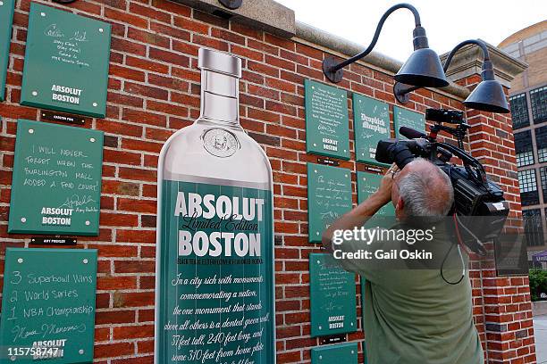 Atmosphere at the unveiling for the ABSOLUT Boston Flavor at Boylston Plaza - Prudential Center on August 26, 2009 in Boston, Massachusetts.