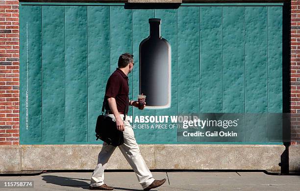 The ABSOLUT Boston Wall of Pride at the unveiling for the ABSOLUT Boston Flavor at Boylston Plaza - Prudential Center on August 26, 2009 in Boston,...