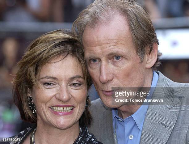 Bill Nighy and guest during "Pirates of The Caribbean 2: Dead Mans Chest" London Premiere at Odeon Leicester Square in London, Great Britain.