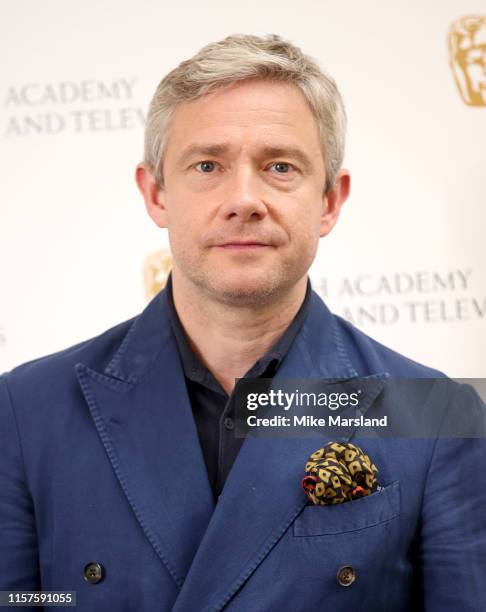 Martin Freeman poses at the BAFTA "A Life in Pictures: Martin Freeman" photocall at BAFTA on June 22, 2019 in London, England.