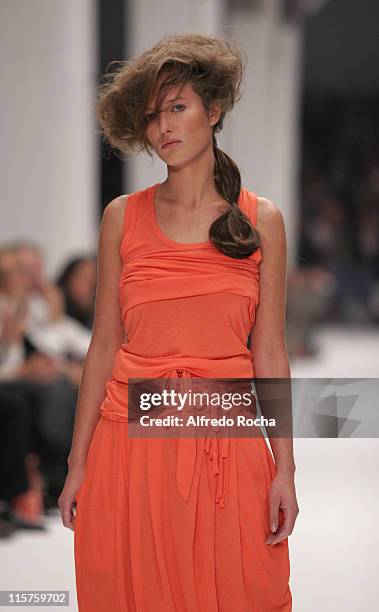 Model wearing Alexandra Moura Spring/Summer 2006 during Lisbon Fashion Week Spring/Summer 2006 - Alexandra Moura - Runway in Lisbon, Portugal.