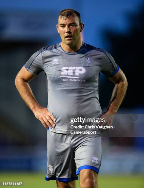 Lincoln City's Matt Rhead during the Pre-Season Friendly match between Lincoln City and Stoke City at Sincil Bank Stadium on July 24, 2019 in...