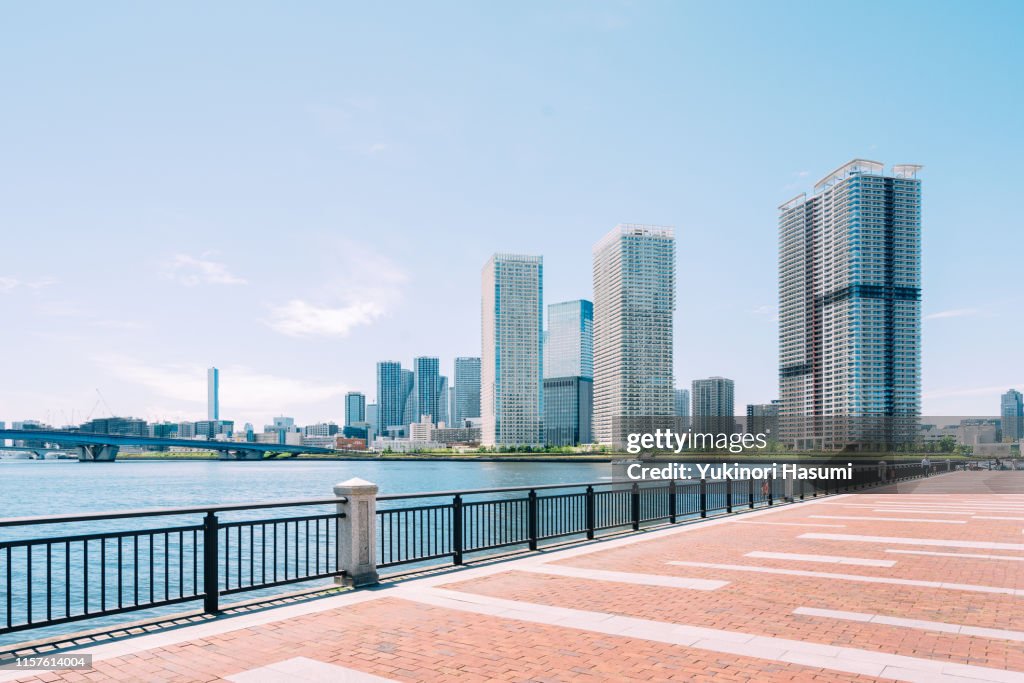 The view of Tokyo Bay side from Toyosu, Tokyo