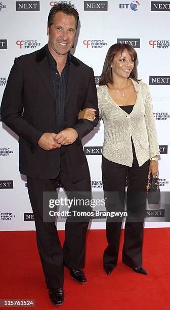 David Seaman and wife during Cystic Fibrosis Trust Breathing Life Awards - Arrivals at Royal Lancaster Hotel in London, Great Britain.