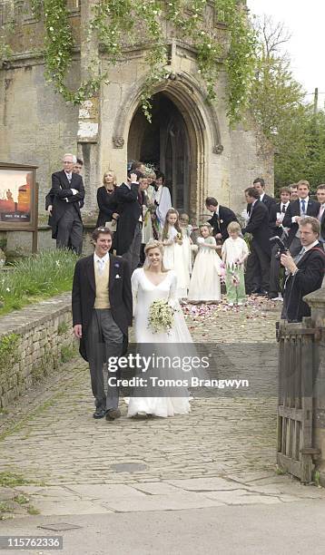 Harry Lopes and Laura Parker Bowles during Laura Parker Bowles and Harry Lopes  Wedding at St Cyriac's Church in Lacock, Great Britain.